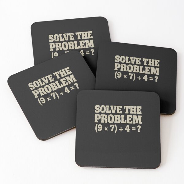 Item preview, Solve the Problem Math Meme 9×7 Plus 4 Funny Design designed and sold by BrookePage271.