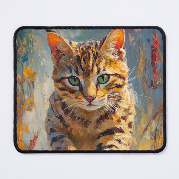 Item preview, Feline Flight in a Forest of Fire - Leaping Bengal Cat in Motion designed and sold by CuongArtLab.