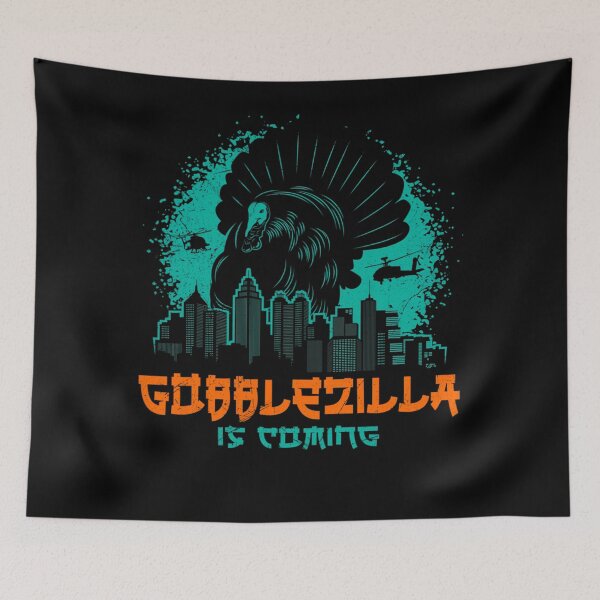 Item preview, Happy Funny Thanksgiving Retro Humor Quote Gobblezilla Style designed and sold by nguyenconguan80.