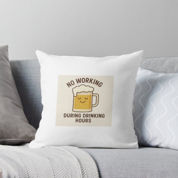 Item preview, No Working During Drinking Hours – Funny Beer Mug Design designed and sold by Cleveralltag.