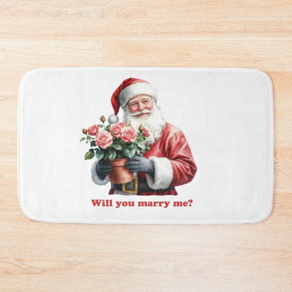 Item preview, Santa with Rose Pot – Holiday Proposal Art designed and sold by Litely.