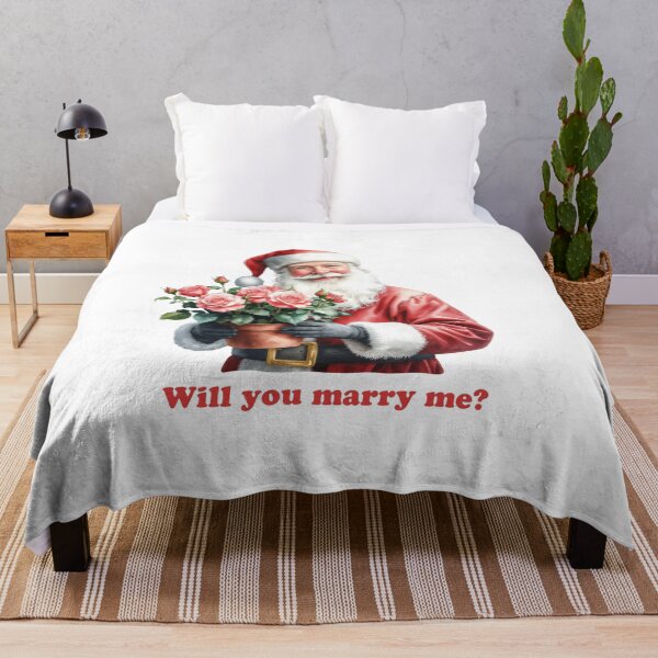Item preview, Santa with Rose Pot – Holiday Proposal Art designed and sold by Litely.