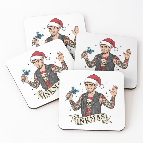 Item preview, Happy Inkmas Christmas Tattoo Artist designed and sold by Lia Vina.