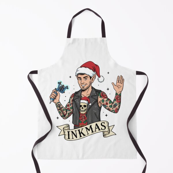 Item preview, Happy Inkmas Christmas Tattoo Artist designed and sold by Lia Vina.