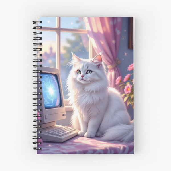 Item preview, Retro Cat & Pixel Glow - Cozy vibes, Vintage Tech & Whimsical Pastel Room designed and sold by FotoworldEdel.