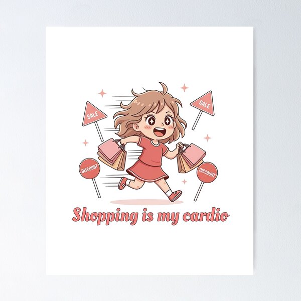 Item preview, Shopping Is My Cardio black Friday designed and sold by Pixelmap.