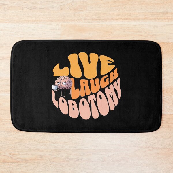 Item preview, Live Laugh Lobotomy – Brain Coffee Retro Meme designed and sold by dudelinart.