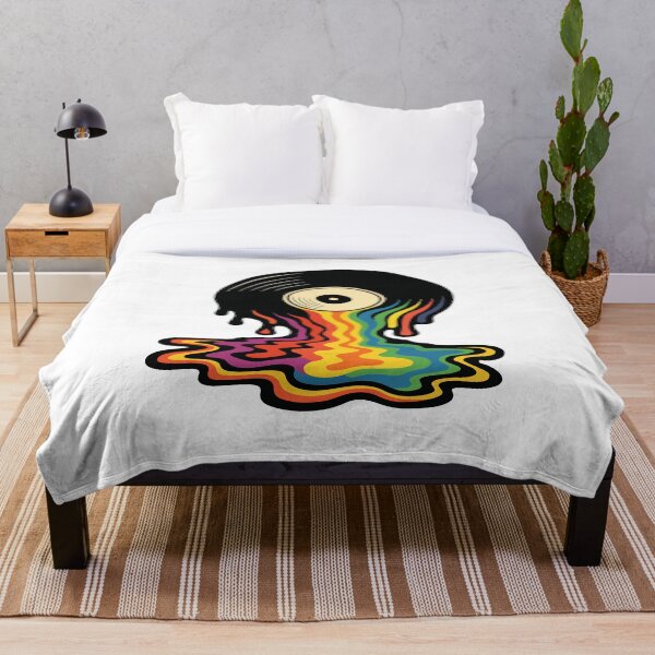 Aperçu de l'œuvre Disque vinyle fondu, art de la coulée arc-en-ciel créée et vendue par BoyleDesignShop.
