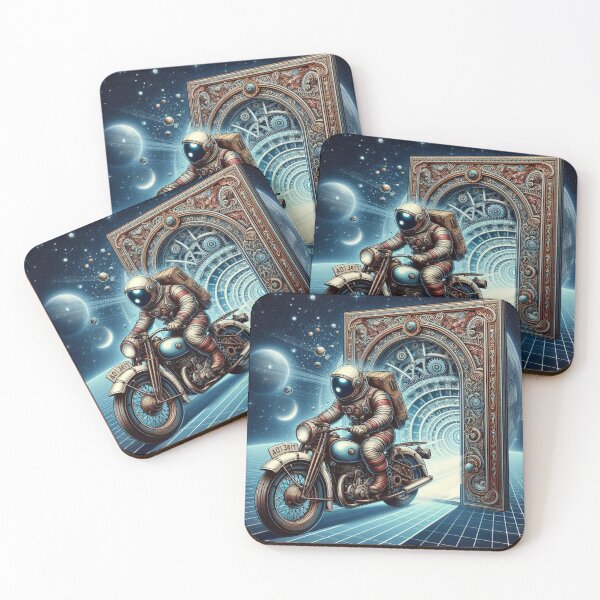 Item preview, "Cosmic Rider Through the Steampunk Portal" designed and sold by Dogandesighn.
