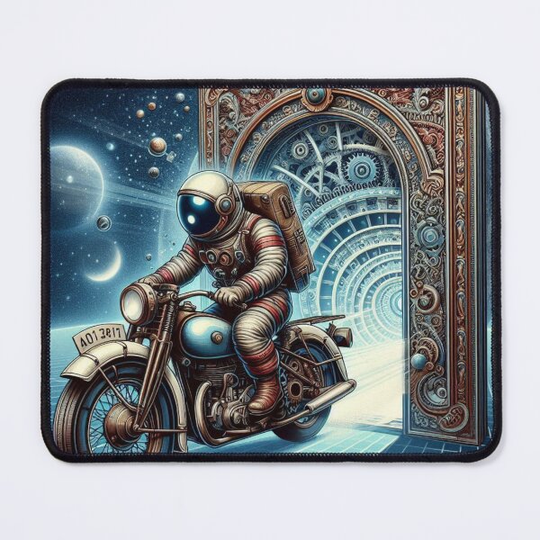 Item preview, "Cosmic Rider Through the Steampunk Portal" designed and sold by Dogandesighn.