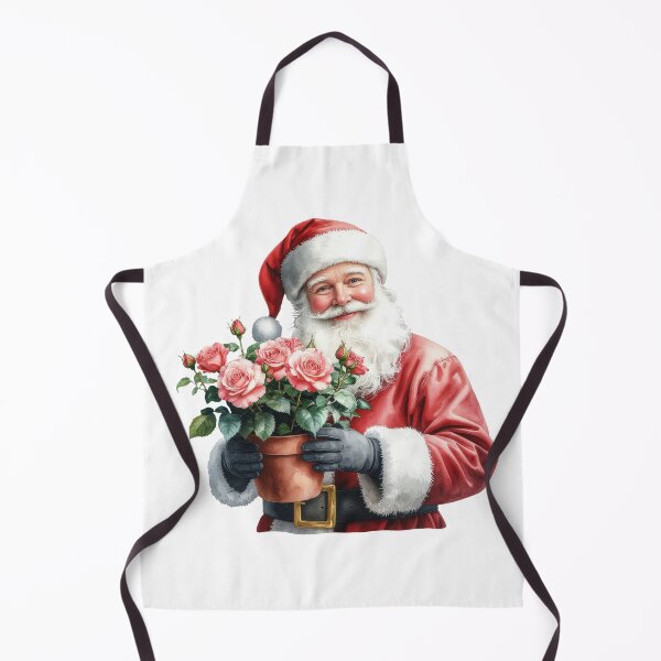 Item preview, Santa with Potted Rose – Sweet Holiday Art designed and sold by Litely.