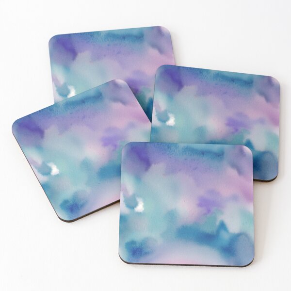 Item preview, Lavender Blue Watercolor Sky - Dreamy Pastel Abstract Art designed and sold by vekotpu.
