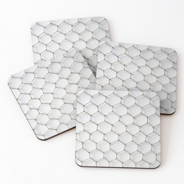 Item preview, Hexagon Wire Mesh Pattern – Minimal Industrial Texture designed and sold by casualnature.