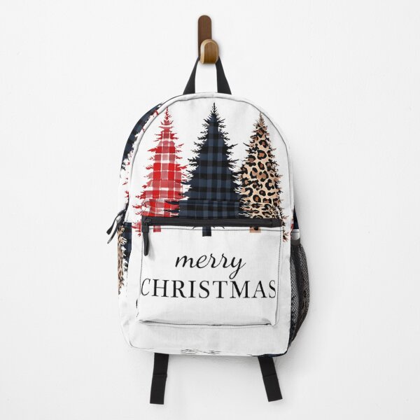 Item preview, Merry Christmas Plaid Trio – Buffalo Check & Leopard Print Trees designed and sold by The-Daily-Drape.