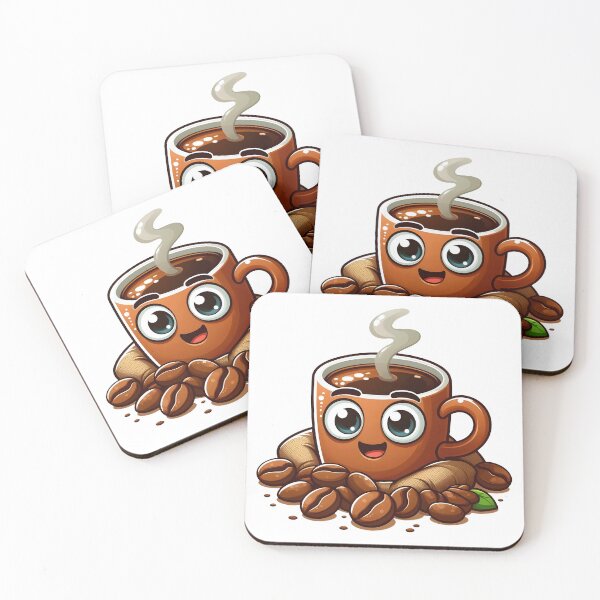 Item preview, Classic Cute Coffee Cup – Kawaii Coffee Bean Art designed and sold by Lulunza.