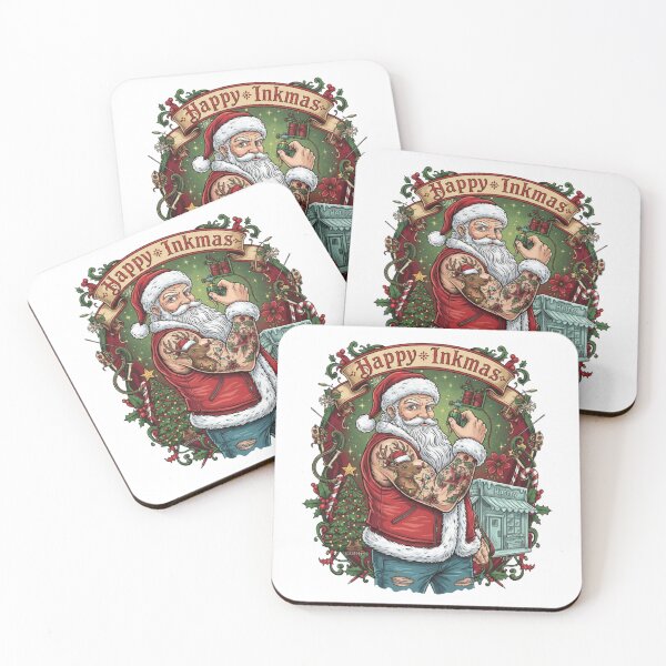 Item preview, Tattooed Santa Claus Christmas Tattoo Artist designed and sold by Lia Vina.