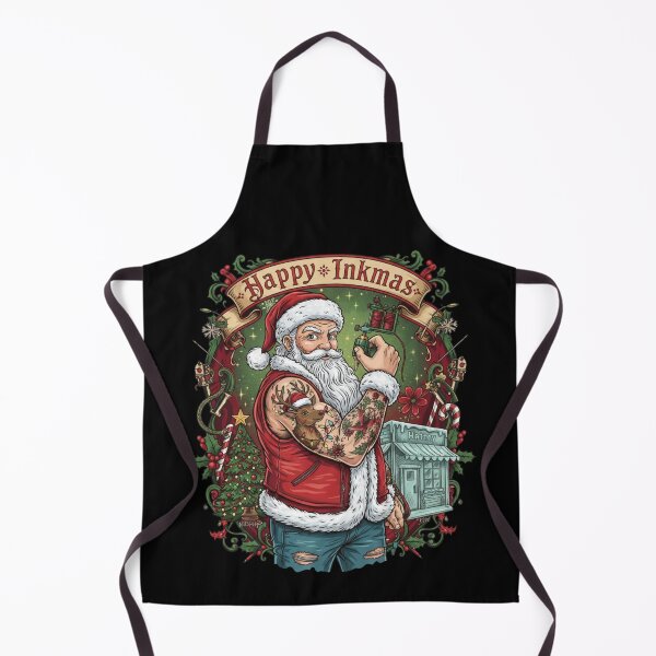 Item preview, Tattooed Santa Claus Christmas Tattoo Artist designed and sold by Lia Vina.