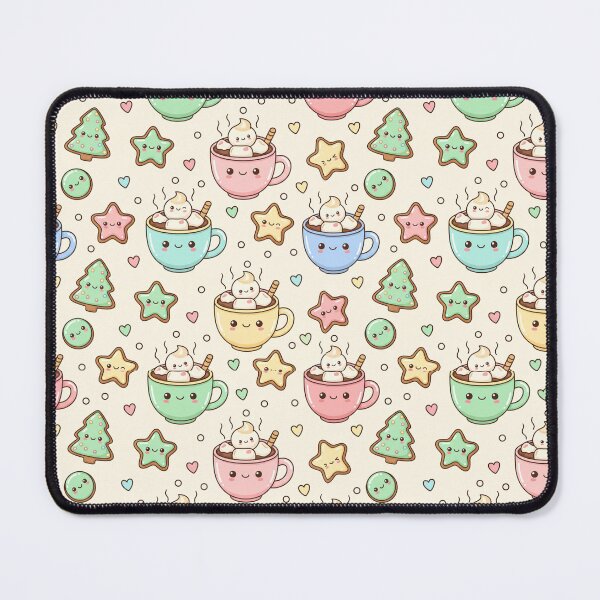 Item preview, Cute kawaii seamless Christmas pattern designed and sold by Meemaart.