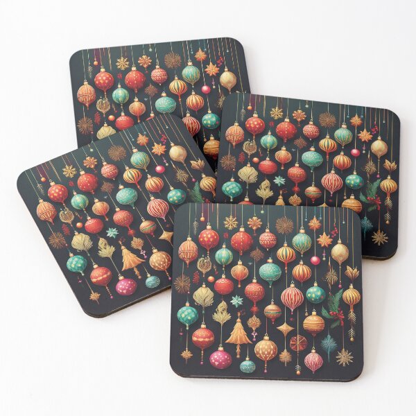 Item preview, Christmas decoration colorful on black designed and sold by Photopat.