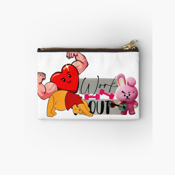 Item preview, Cute Workout Motivation Cartoon – Strong Heart, Bunny & Funny Fitness Art designed and sold by Pandastore14.
