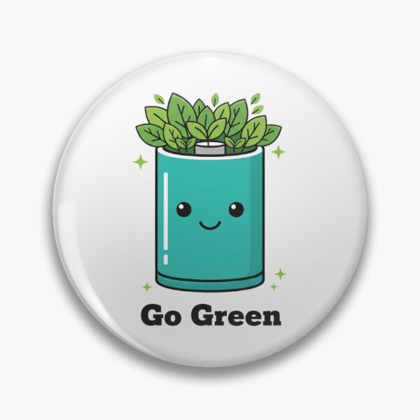 Item preview, Cute 'Go Green' Eco Battery Sticker designed and sold by Siamcatshop.
