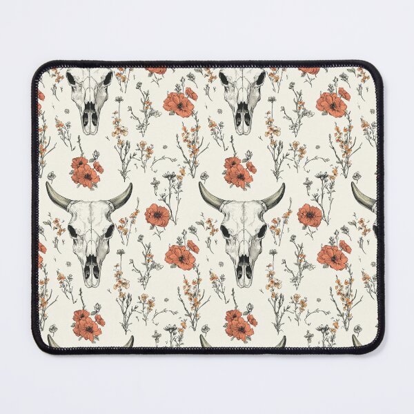 Item preview, Flowery Cow Skull – Rustic and Bohemian Pattern designed and sold by MidArtForge.
