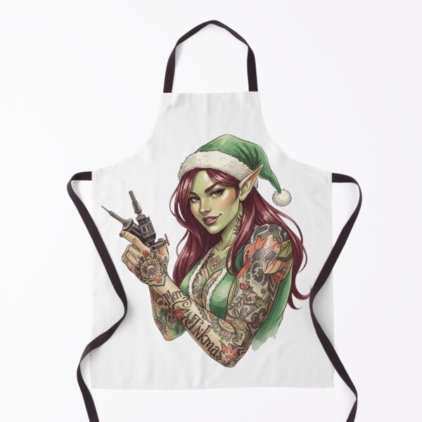 Item preview, Tattooed Sexy Elf Girl Merry Christmas Tattoos designed and sold by Lia Vina.