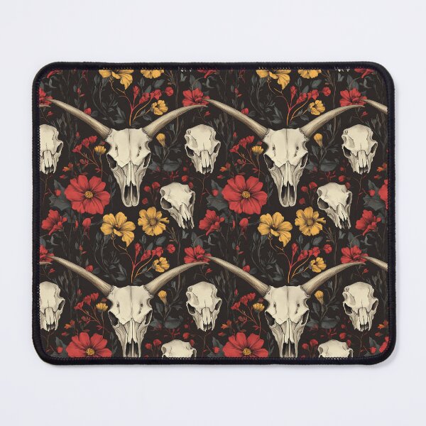 Item preview, Flowery Cow Skull – Rustic and Bohemian Pattern designed and sold by MidArtForge.
