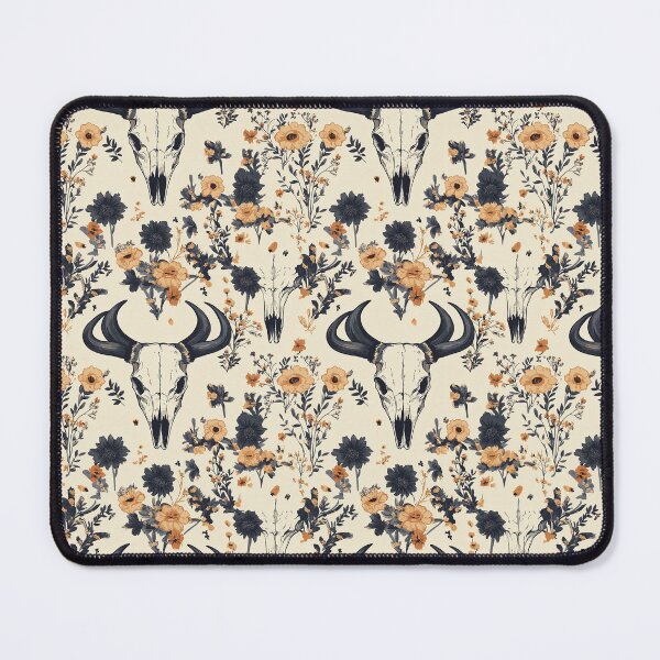 Item preview, Flowery Cow Skull – Rustic and Bohemian Pattern designed and sold by MidArtForge.