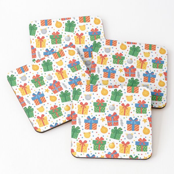 Item preview, Festive seamless pattern with wrapped gifts designed and sold by Meemaart.
