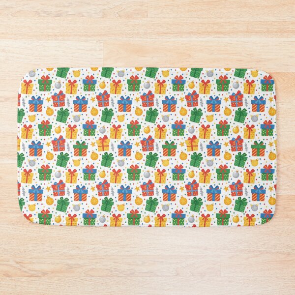 Item preview, Festive seamless pattern with wrapped gifts designed and sold by Meemaart.