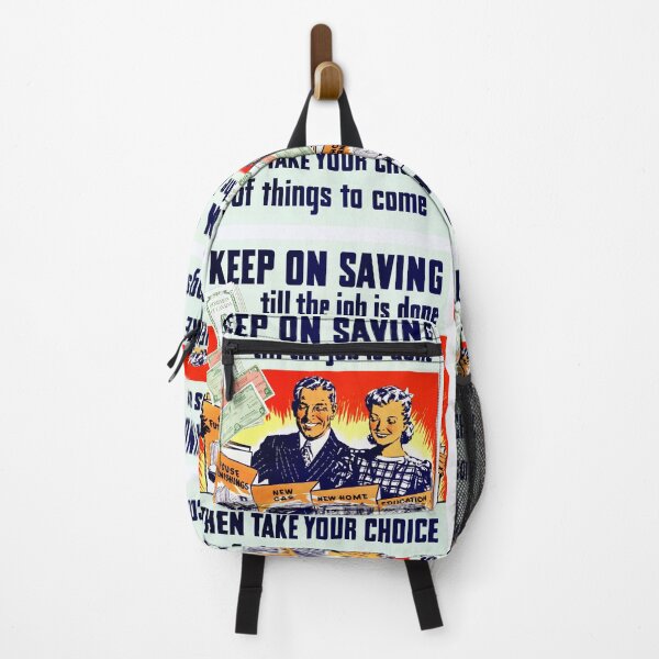 Item preview, Vintage WWII Propaganda Poster | Save with War Bonds & Victory Loans | 1940s Home Car Education Dreams | Retro Art Print designed and sold by artofuniverse.