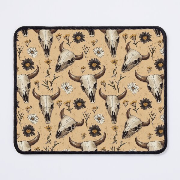 Item preview, Flowery Cow Skull – Rustic and Bohemian Pattern designed and sold by MidArtForge.