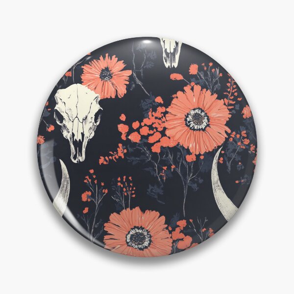 Item preview, Flowery Cow Skull – Rustic and Bohemian Pattern designed and sold by MidArtForge.