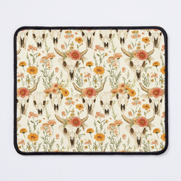 Item preview, Flowery Cow Skull – Rustic and Bohemian Pattern designed and sold by MidArtForge.
