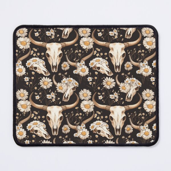 Item preview, Flowery Cow Skull – Rustic and Bohemian Pattern designed and sold by MidArtForge.