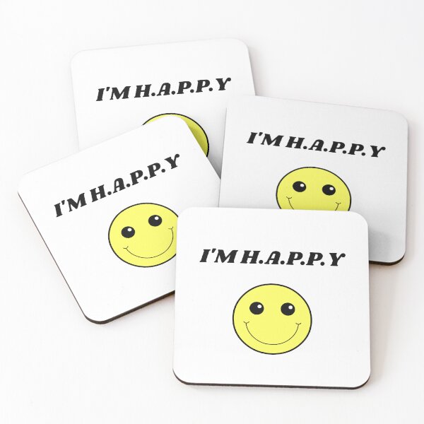Item preview, Copy of I’M H.A.P.P.Y – Retro Smiley Face Positivity Design  designed and sold by TalkTee Me.