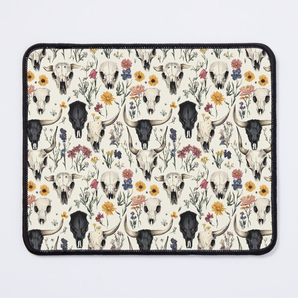 Item preview, Flowery Cow Skull – Rustic and Bohemian Pattern designed and sold by MidArtForge.