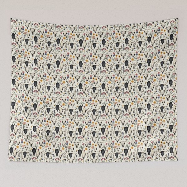 Item preview, Flowery Cow Skull – Rustic and Bohemian Pattern designed and sold by MidArtForge.