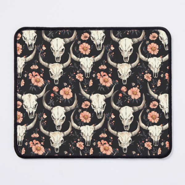 Item preview, Flowery Cow Skull – Rustic and Bohemian Pattern designed and sold by MidArtForge.