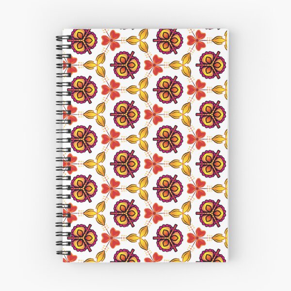 Item preview, Retro Floral Geometry Seamless Pattern - Autumn Warm Tones Gold and Red designed and sold by NgernPhanLan.