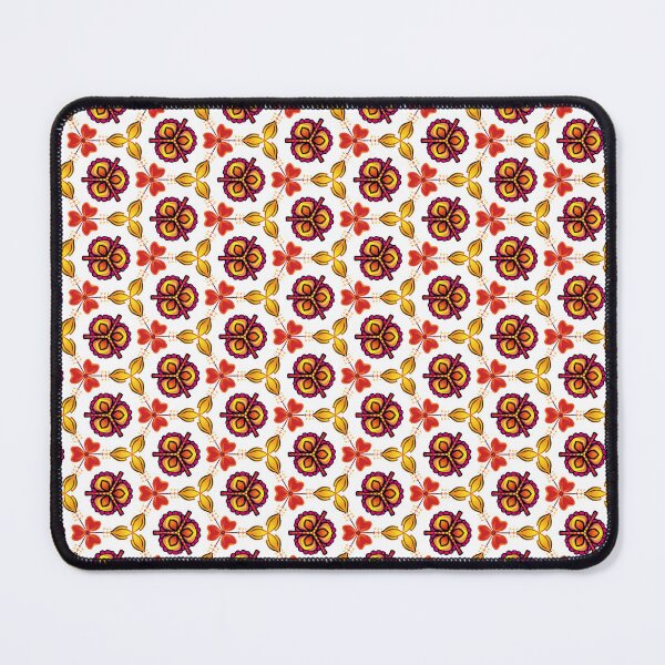 Item preview, Retro Floral Geometry Seamless Pattern - Autumn Warm Tones Gold and Red designed and sold by NgernPhanLan.
