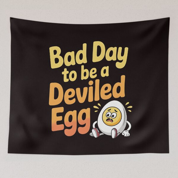 Item preview, Bad Day to Be a Deviled Egg – Turkey Day Food Pun designed and sold by Redgiant87x.