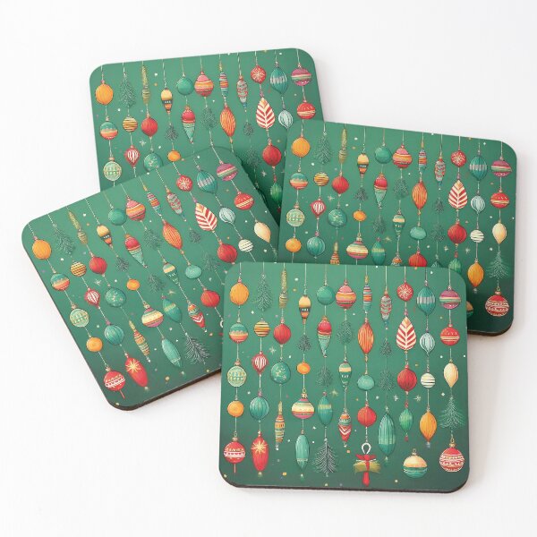 Item preview, Colorful christmas baubles on green designed and sold by Photopat.
