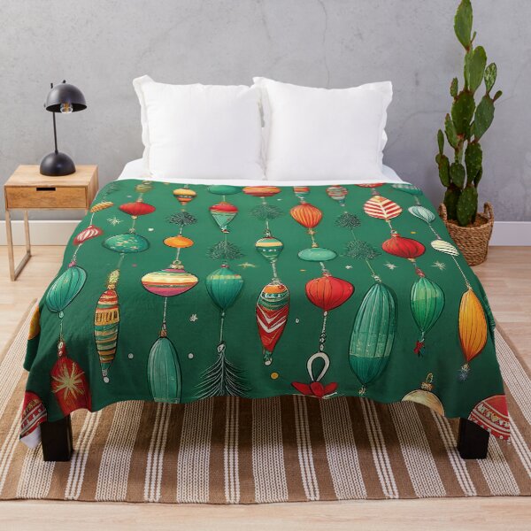 Item preview, Colorful christmas baubles on green designed and sold by Photopat.