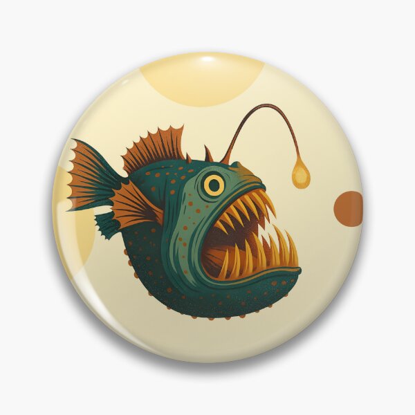 Item preview, Retro Anglerfish Vintage pattern designed and sold by BeebooDesign.