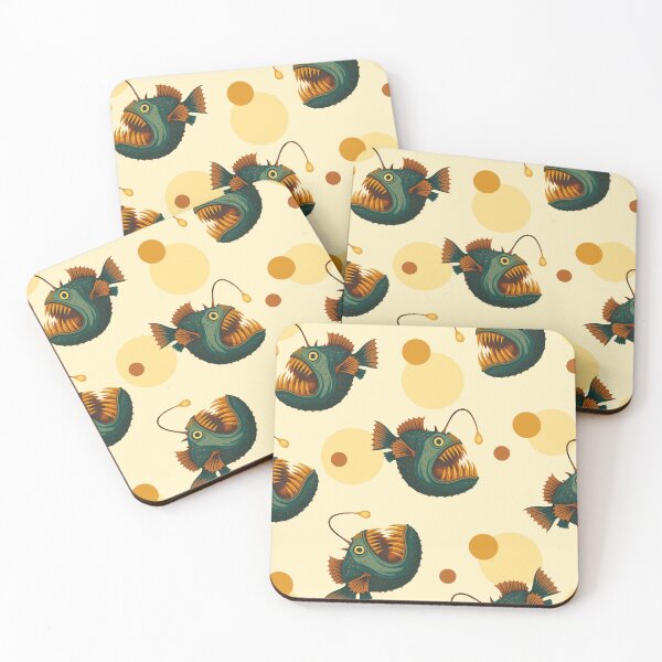 Item preview, Retro Anglerfish Vintage pattern designed and sold by BeebooDesign.