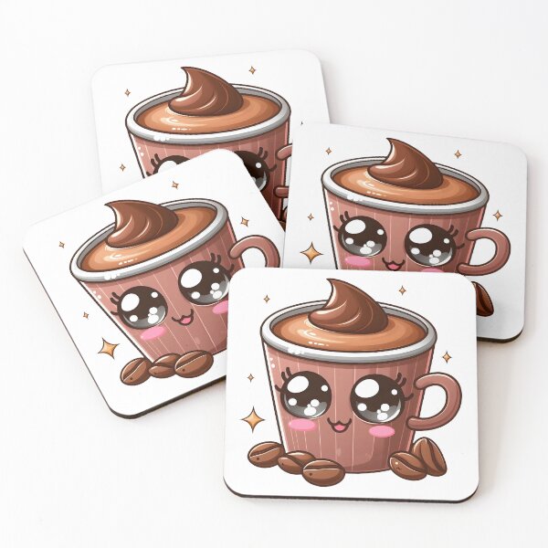 Item preview, Cute Pink Coffee Cup Kawaii – Adorable Espresso Art designed and sold by Lulunza.