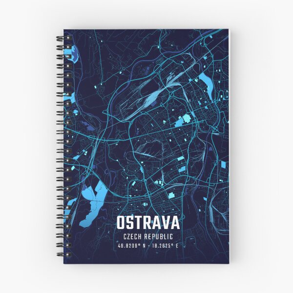 Item preview, Ostrava Midnight City Map designed and sold by HomeLivingCo.