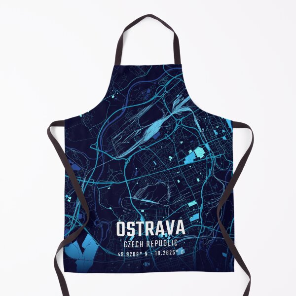 Item preview, Ostrava Midnight City Map designed and sold by HomeLivingCo.